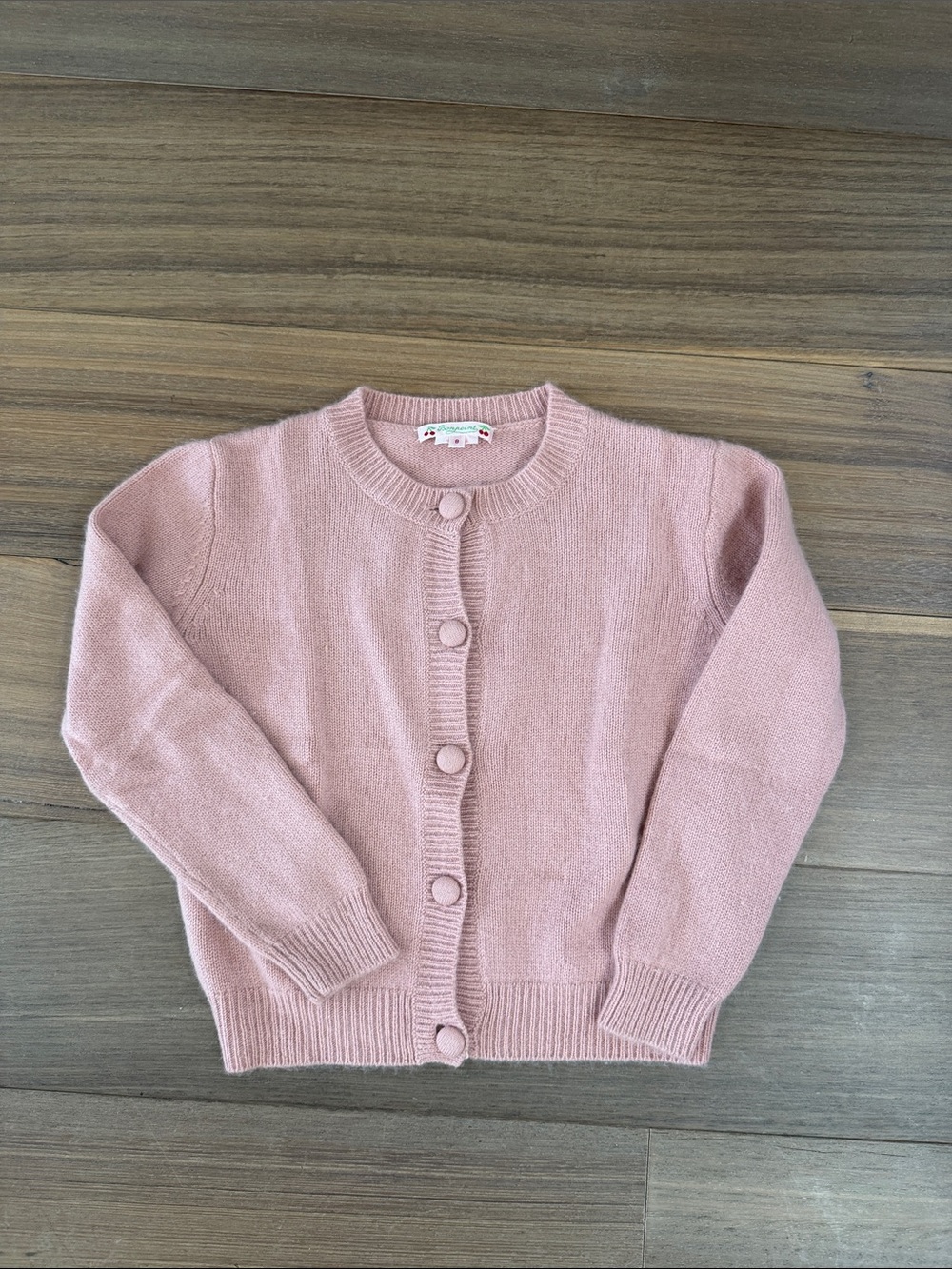 BONPOINT cashmere Dusty Pink Knit Button-Front Sweater